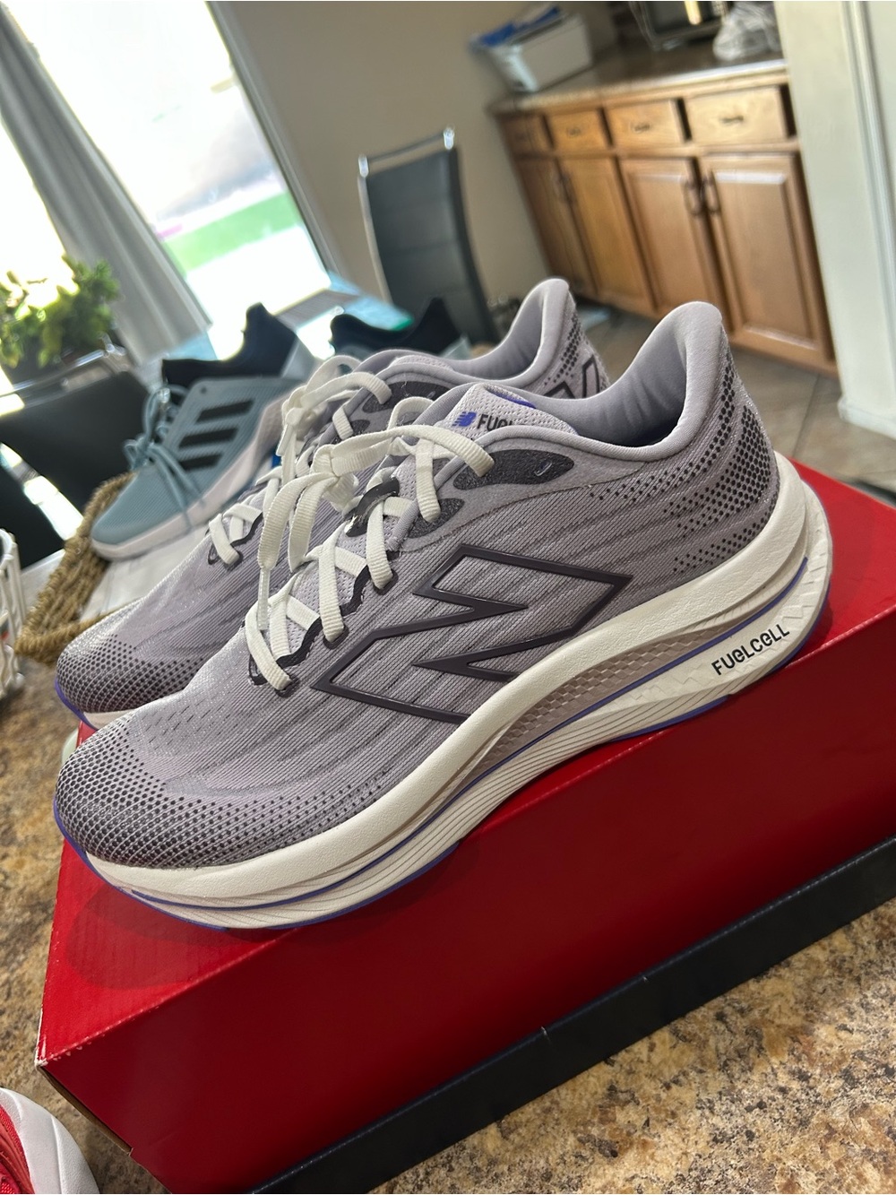 New Balance FuelCell Walker Elite 'Grey Violet Women’s Sz 9.5 WIDE New No Box